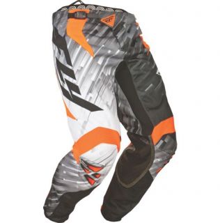 Fly Racing Kinetic Glitch Pant   Blk Wht Org 2015