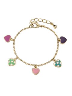 Multi  Color Hearts Charm Bracelet by Twin Stars Jewelry