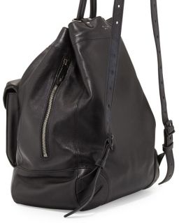 Rag & Bone Grayson Leather Backpack, Black