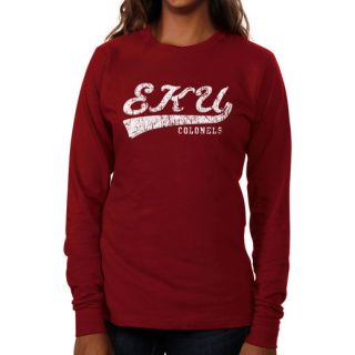 Eastern Kentucky Colonels Womens All American Secondary Long Sleeve Slim Fit T Shirt   Maroon