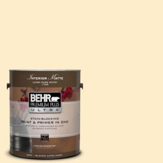 BEHR Premium Plus Ultra 1 gal. #P270 1 Honey Infusion Matte Interior Paint 175001