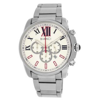 Roberto Bianci Mens All Steel Sports Chronograph Watch with White