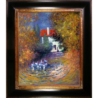Geese in the Creek by Claude Monet Framed Painting Print by Tori Home