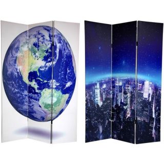 Double sided 6 foot Earth Canvas Room Divider (China)   12655616