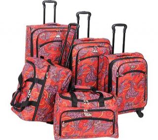American Flyer Travelware Paisely 5 Piece Luggage Set