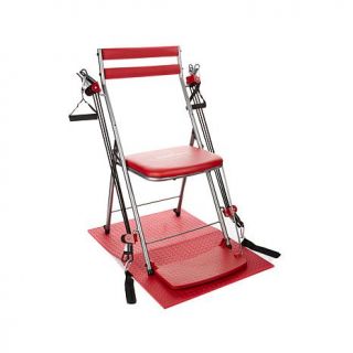 Chair Gym Deluxe Exercise System with Twister Seat, Mat and 5 Workout DVDs   Red   7972026