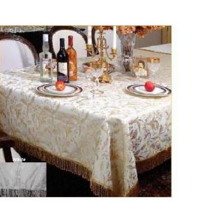 Violet Linen Luxury Damask Tablecloth