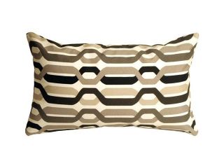 Pillow Decor   Waverly New Twist Caviar 12x20 Outdoor Pillow