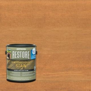 Rust Oleum Restore 1 gal. Semi Transparent Stain Cedartone with NeverWet 291563