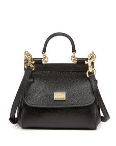Dolce & Gabbana Miss Sicily Mini Crossbody Bag, Black