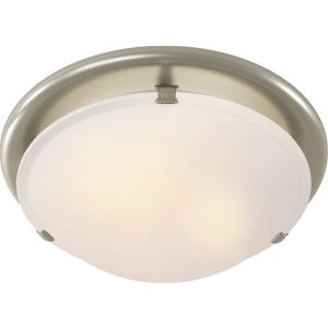 Broan 761BN Bathroom Fan, 80 CFM for 4" Ducts w/Incandescent Light (Not Included) & Opal Glass   Brushed Nickel
