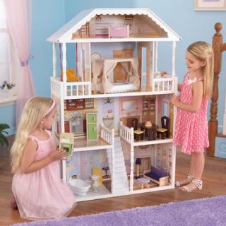 KidKraft Savannah Wooden Dollhouse With 13 Pieces of Furniture