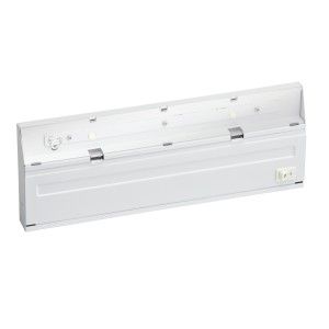 Kichler 12056WH LED Under Cabinet Light, 12" 2 Light Direct Wire 120V Strip   3000K   White