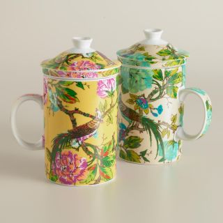 English Garden Infuser Mugs, Set of 2