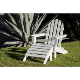 Ivy Terrace Classics White 2 Piece Patio Adirondack Chair IVS102 1 WH