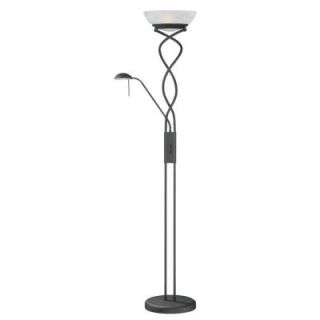 Designers Choice Collection 73 in. Black Floor Lamp with Reading Light DISCONTINUED TC4028 BLK