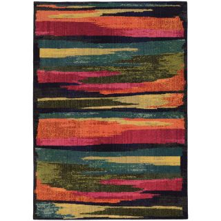 Pantone Universe Expressions Abstract Lines Red/ Blue Rug (710 x 10