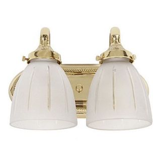 JVI Designs 2 Light Bath Vanity Light; Polished Brass