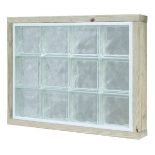 Pittsburgh Corning LightWise Hurricane Resistant Decora Wood New Construction Glass Block Window (Rough Opening 27.875 in x 43.625 in; Actual 26.875 in x 42.625 in)