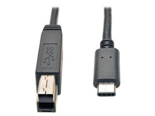 Tripp Lite U422003 3 ft. Black USB 3.1 Gen 1 (5 Gbps) Cable, USB Type C (USB C) to USB Type B