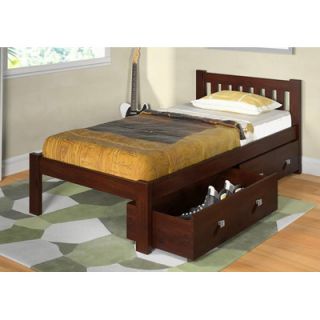Donco Kids Donco Kids Twin Slat Bed with Dual Underbed Drawers
