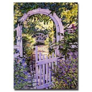 Trademark Fine Art 24 in. x 32 in. Country Garden Gate Canvas Art DLG0016 C2432GG