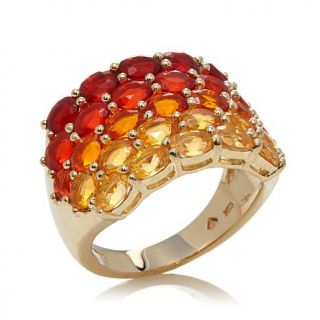 Victoria Wieck 3.42ct Fire Opal Ombre 10K Yellow Gold Ring   7770524