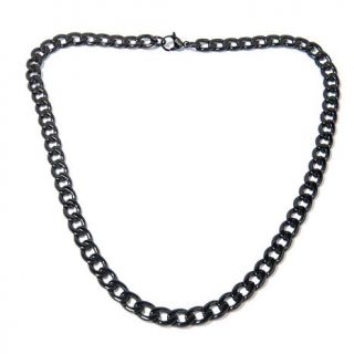 Men's Black Stainless Steel 8mm Curb Link Necklace   6585157
