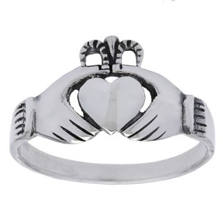 925 Sterling Silver Traditional Irish Claddaugh Celtic Fashion Ring