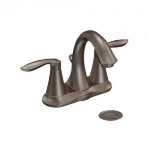 Moen 6410ORB Bathroom Faucet, 4" Eva Two Handle   Oil Rubbed Bronze
