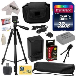 Best Value Kit for Canon PowerShot G1X G16 G15 SX50HS SX40HS SX50 SX40 HS Digital Camera with 32GB SDHC Card, Reader, Opteka NB 10L 1800mAh Battery, Case, Tripod, Cleaning Kit, $50 Print Gift Card