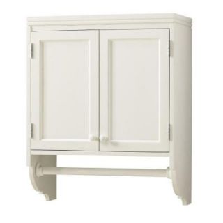Martha Stewart Living 30 in. H x 24 in. W Laundry Storage Wall Mounted Cabinet with Clothing Rod in Picket Fence 1635700410