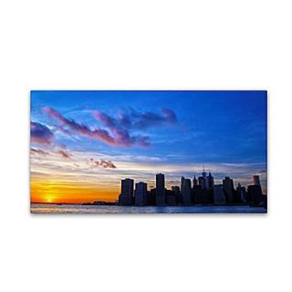 Trademark CATeyes NYC Sunset Gallery Wrapped Canvas Art, 24 x 47