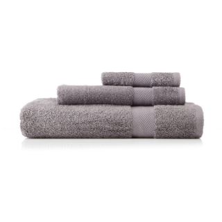 Pima Cotton Chevron Border Asphalt 3 piece Towel Set