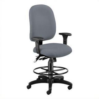 OFM Ergonomic Task Drafting Office Chair with Drafting Kit in Gray   125 DK 801