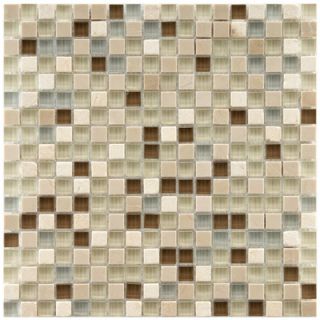 Sierra 0.625 x 0.625 Glass and Natural Stone Mosaic Tile in York by