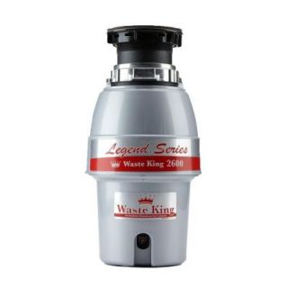 Waste King Legend Series 1/2 HP Continuous Feed Sound Insulated Garbage Disposal 2600