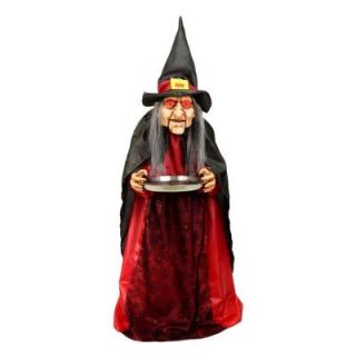 Home Accents Holiday 36 in. Animated Witch with Serving Tray 5330 36123HD