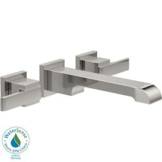 Delta Ara 8 in. Widespread 2 Handle Bathroom Faucet Trim Kit in Stainless (Valve Not Included) T3567LF SSWL