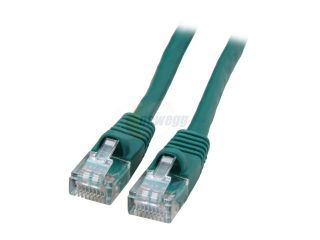 Coboc CY CAT5E 14 GR 14ft.24AWG Snagless Cat 5e Green Color 350MHz UTP Ethernet Stranded Copper Patch cord /Molded Network lan Cable