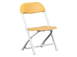 Flash Furniture Kids Yellow Plastic Folding Chair [Y KID YL GG]
