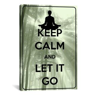 Keep Calm and Let It Go Textual Art on Canvas