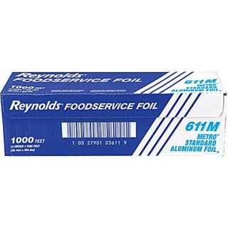 Reynolds Wrap 611 Metro Aluminum Foil, 12(W) x 1000(L), Silver
