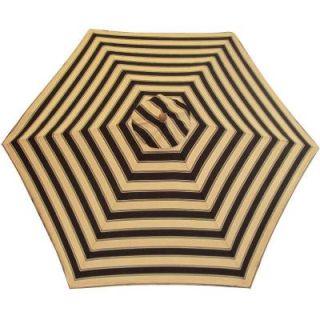9 ft. Wood Patio Umbrella in Twilight Stripe DISCONTINUED 9952 01250500