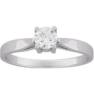 .79 Carat T.G.W. Round CZ Engagement Ring in Sterling Silver