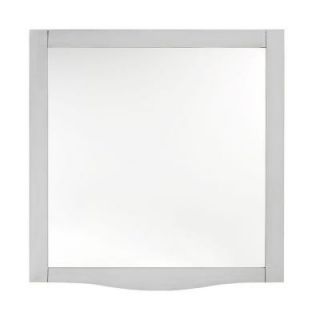 Home Decorators Collection Savoy 32 in. L x 30 in. W Beveled Framed Mirror in Antique White 0322710270