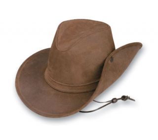 Minnetonka Aussie Side Snap Leather Hat —