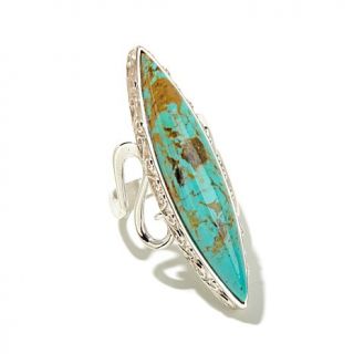 Jay King Marquise Shape Tyrone Turquoise Sterling Silver Ring   8041376