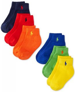 Ralph Lauren Kids Socks, Boys and Little Boys Sport Quarter 6 Pack