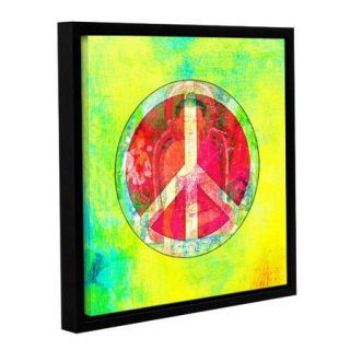 ArtWall Elena Ray "Peace Sign" Gallery Wrapped Floater Framed Canvas